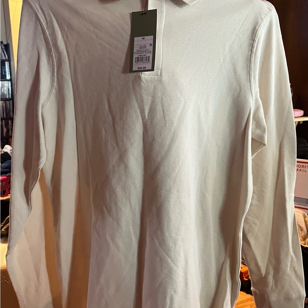 Goodfellow & Co White Polo Shirt Classic Design